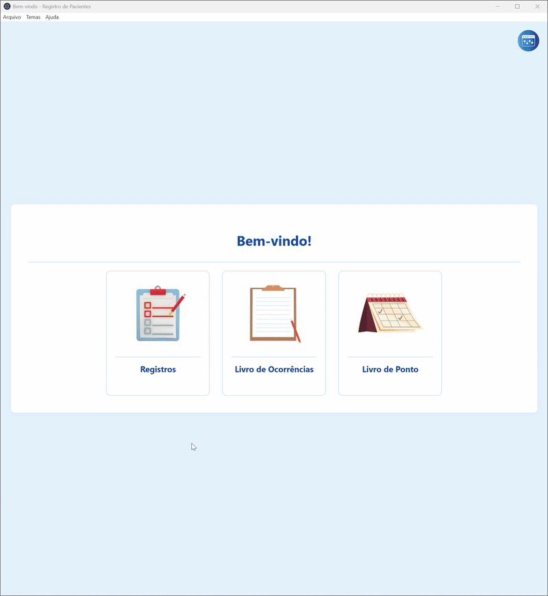 Projeto Registro de Pacientes - Interface de autenticação com design responsivo